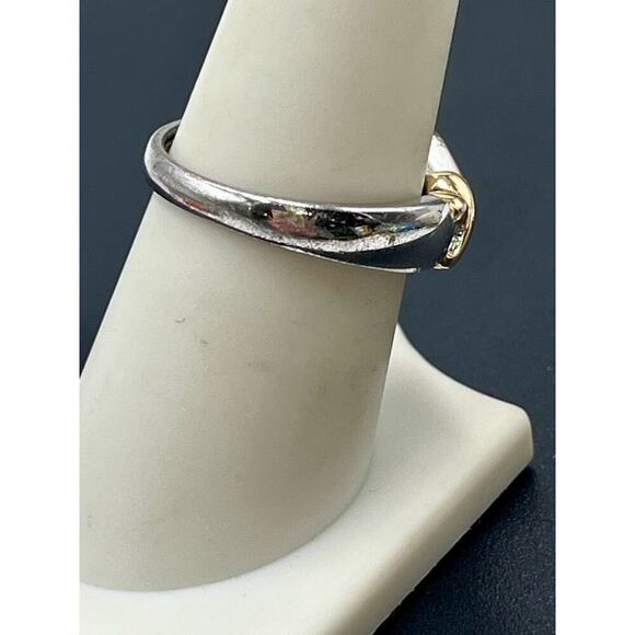 Ross Simons Vintage XO Diamond Accent 925 Sterling Silver Vermeil Ring Sz 8.25 - Picture 7 of 13